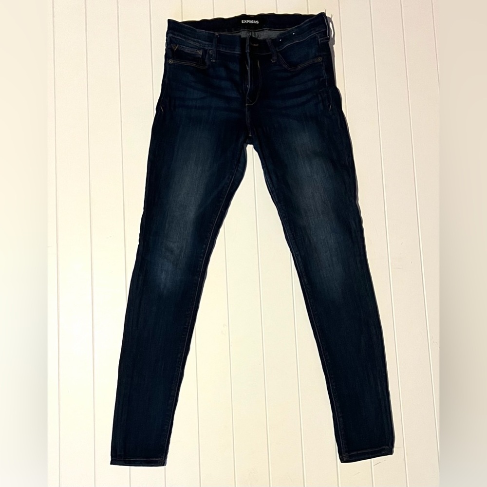Express Women's Midnight Blue Skinny Jeans